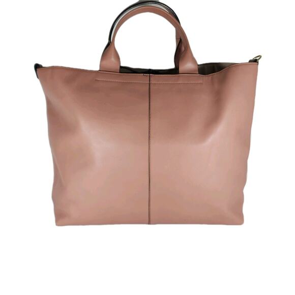 REED KRAKOFF Women's Large Blush Leather Top Handle Tote Bag Purse - Picture 3 of 16